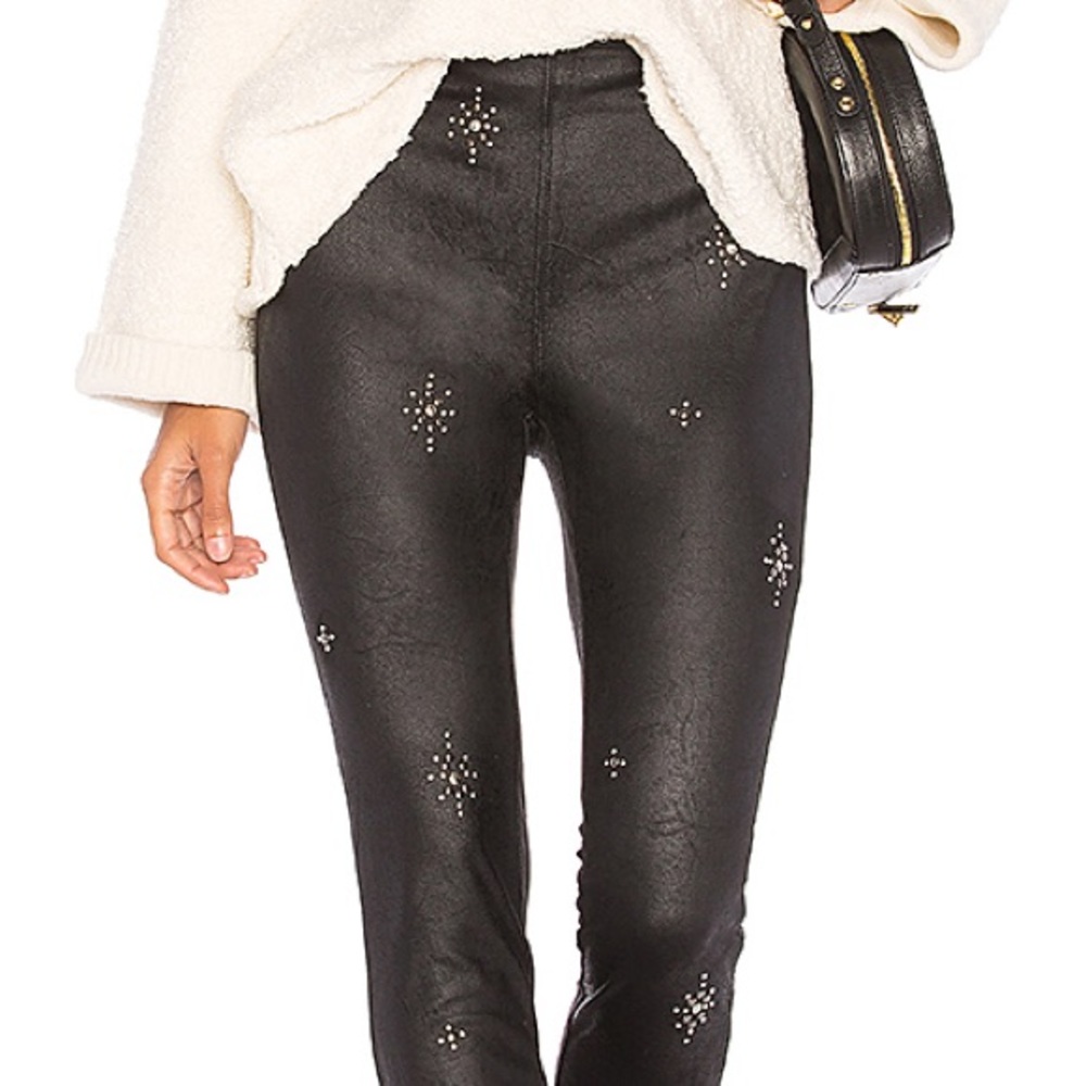 Free People Embellished Vegan Skinny Pant